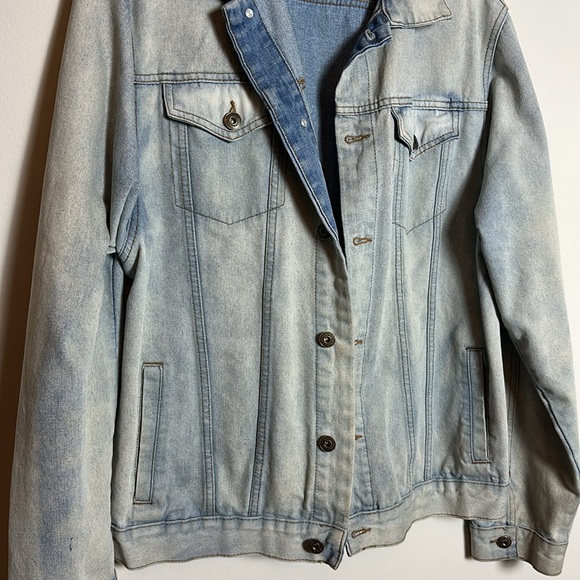 Brooklyn Cloth Men’s Acid Washed Denim Jacket Size XL - Picture 2 of 5